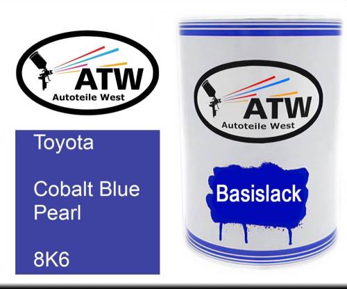 Toyota, Cobalt Blue Pearl, 8K6: 500ml Lackdose, von ATW Autoteile West.